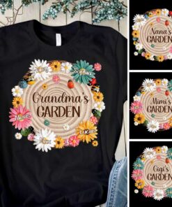 Grandma's Garden - Personalized Grandma T-shirt and Hoodie