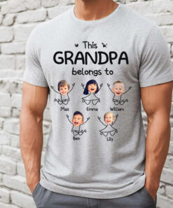 This Grandpa Belong To - Personalized Father's Day Grandpa T-shirt and Hoodie