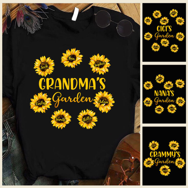 Grandma?s Garden - Gift for grandma, mom, dad, grandpa - Personalized T-shirt And Hoodie