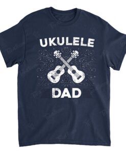 Mens Ukulele TShirt Dad Father Instrument Music Vintage Tee Gifts