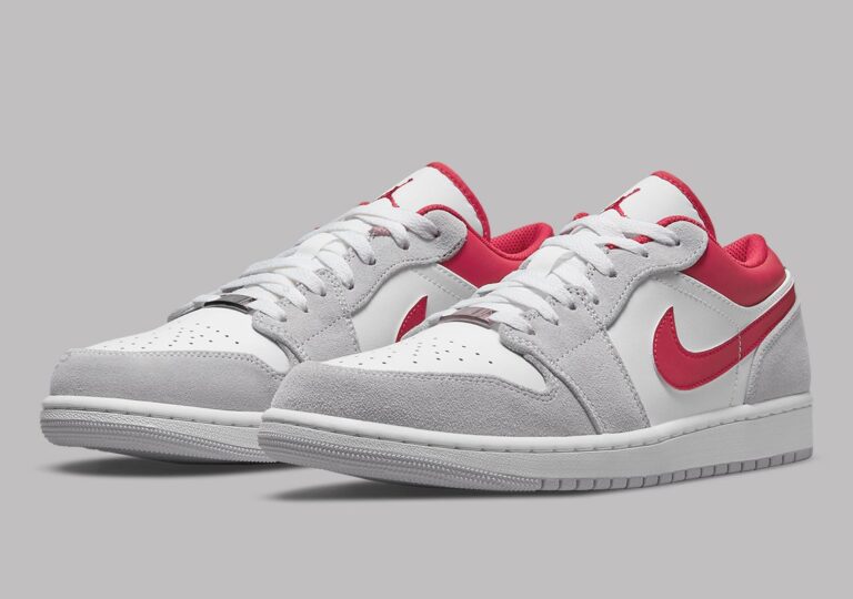 Air Jordan 1 Low SE 'Light Smoke Grey Gym Red' DC6991-016 - Image 4