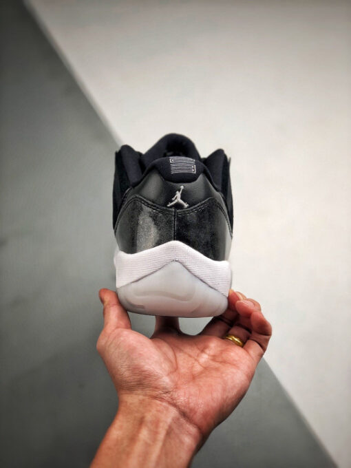 Air Jordan 11 Low ” Barons” Black/Metallic Silver-White - Image 7