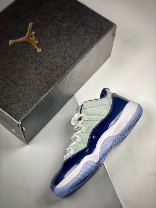 Air Jordan 11 Low ” Georgetown” Grey Mist/White-Midnight Navy - Image 3