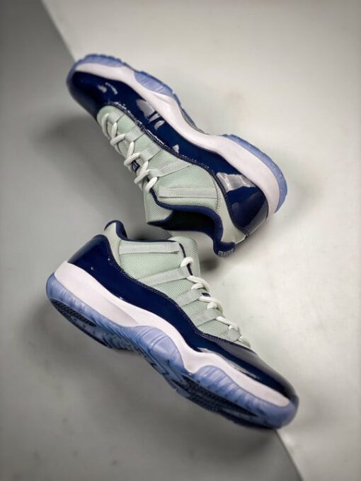 Air Jordan 11 Low ” Georgetown” Grey Mist/White-Midnight Navy - Image 4