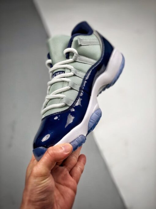Air Jordan 11 Low ” Georgetown” Grey Mist/White-Midnight Navy - Image 5
