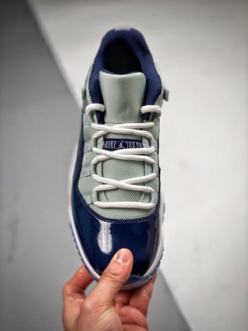 Air Jordan 11 Low ” Georgetown” Grey Mist/White-Midnight Navy - Image 6