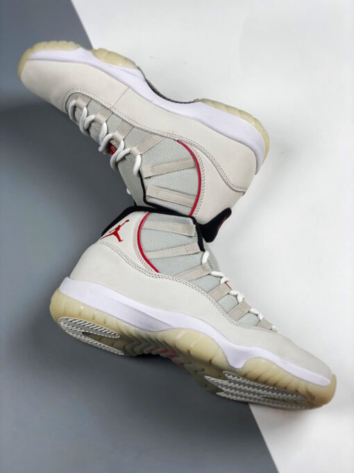 Air Jordan 11 Platinum Tint/Sail-University Red - Image 4