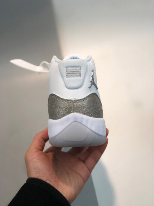Air Jordan 11 White/Metallic Silver-Vast Grey - Image 5