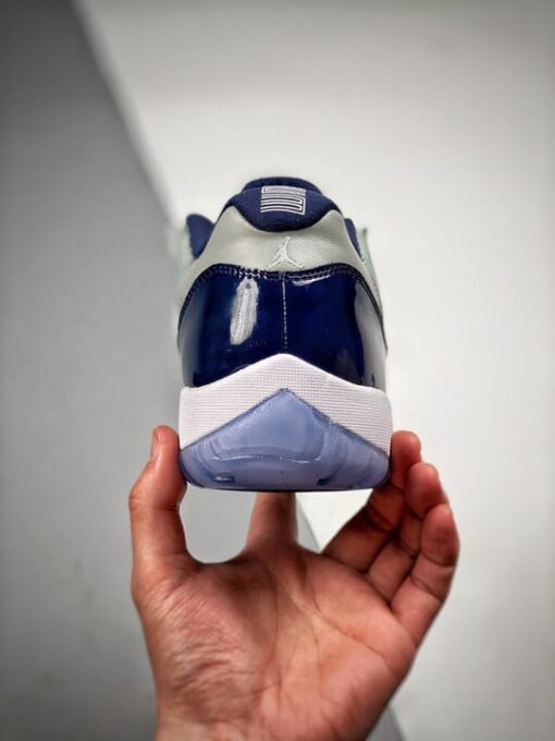 Air Jordan 11 Low ” Georgetown” Grey Mist/White-Midnight Navy - Image 7