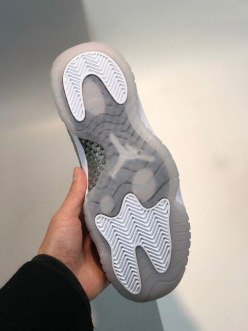Air Jordan 11 White/Metallic Silver-Vast Grey - Image 6