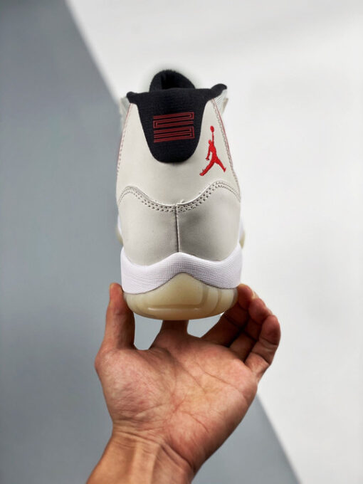 Air Jordan 11 Platinum Tint/Sail-University Red - Image 8