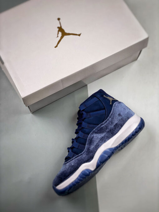 Air Jordan 11 Velvet Midnight Navy/Metallic Silver-White AR0715-441 - Image 3