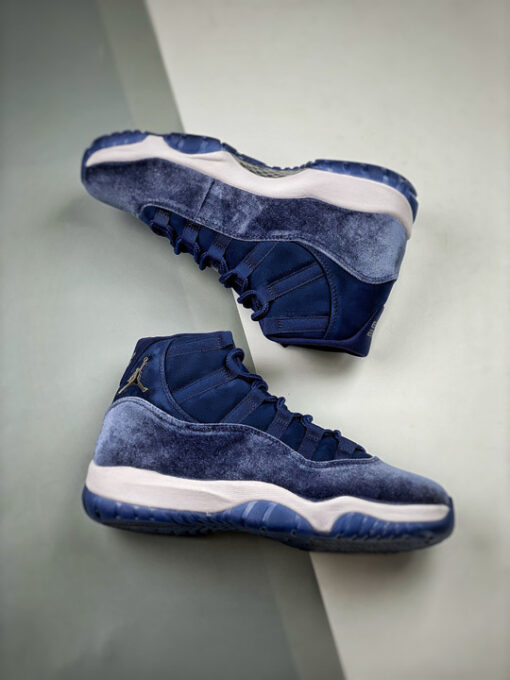 Air Jordan 11 Velvet Midnight Navy/Metallic Silver-White AR0715-441 - Image 4