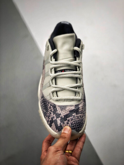 Air Jordan 11 Low SE “Snakeskin” Light Bone/University Red-Sail-Black - Image 2