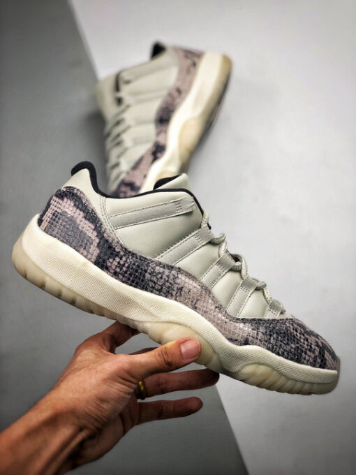 Air Jordan 11 Low SE “Snakeskin” Light Bone/University Red-Sail-Black - Image 7