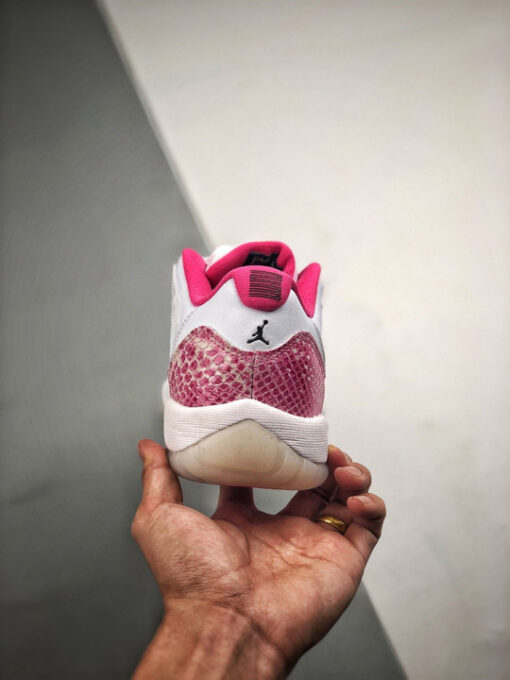 Air Jordan 11 Low WMNS ” Pink Snakeskin” White/Watermelon-Black - Image 6