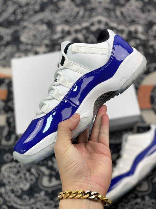 Air Jordan 11 Low White/Black-Concord - Image 8