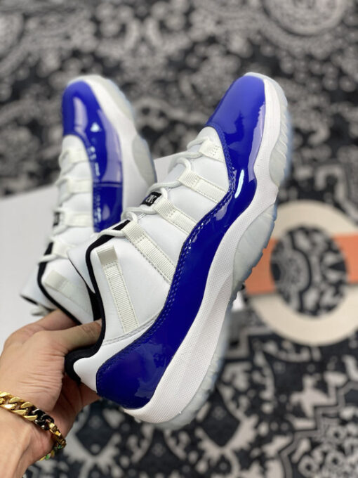 Air Jordan 11 Low White/Black-Concord - Image 9