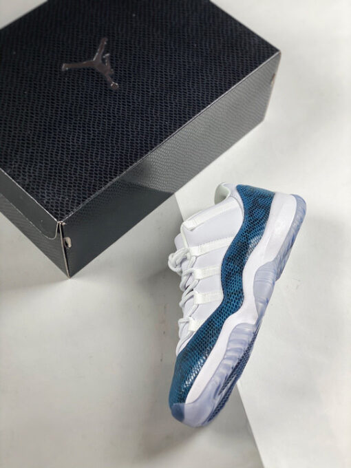 Air Jordan 11 Low ” Navy Blue Snakeskin” CD6846-102 - Image 2