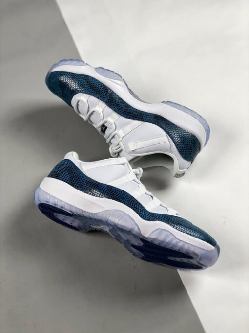 Air Jordan 11 Low ” Navy Blue Snakeskin” CD6846-102 - Image 4