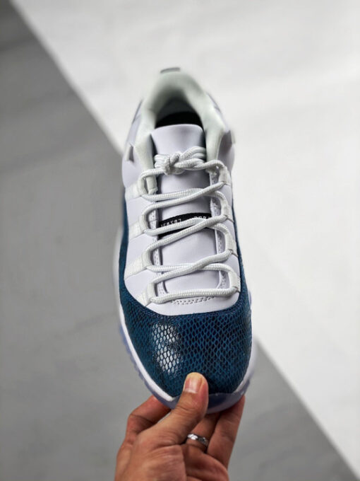 Air Jordan 11 Low ” Navy Blue Snakeskin” CD6846-102 - Image 6