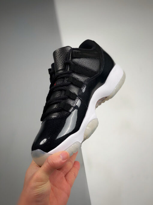 Air Jordan 11 Low “72-10” Black/Gym Red/White/Sail - Image 6