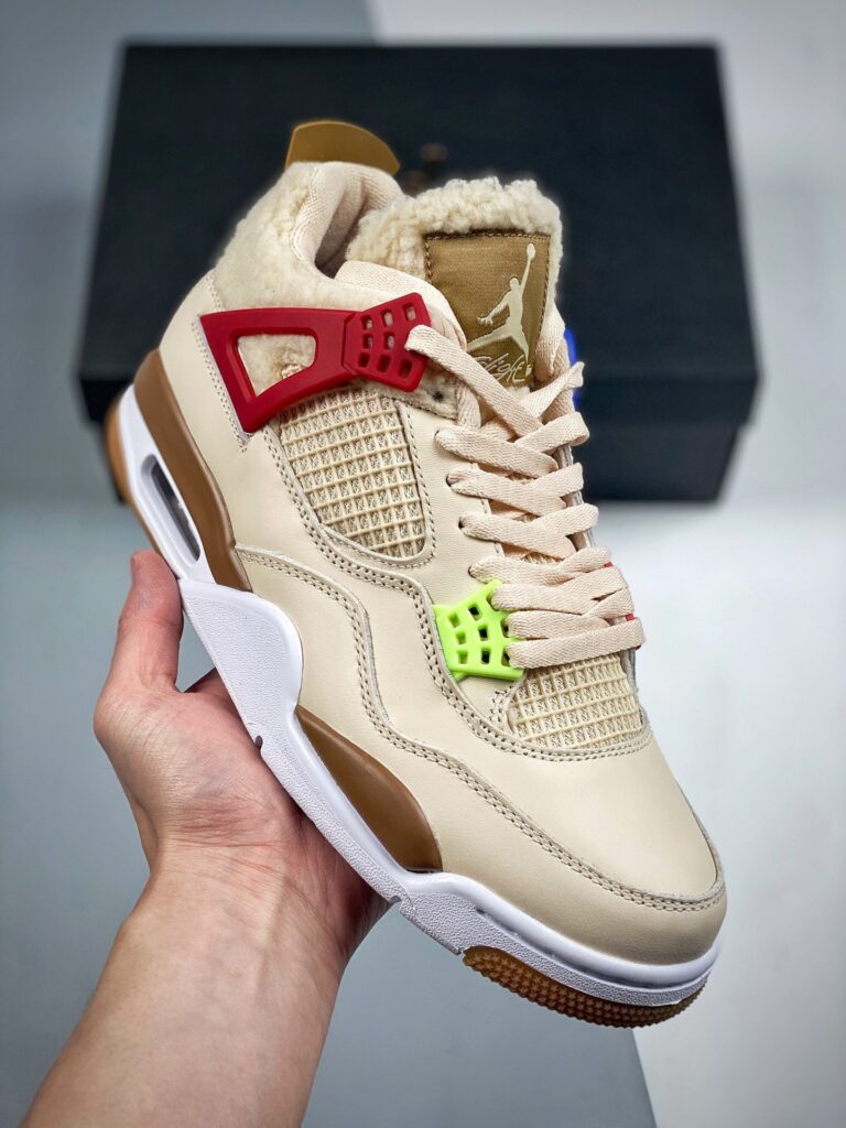 Air Jordan 4 ” Where The Wild Things Are” Sail/University Red-Hemp-Barely Volt