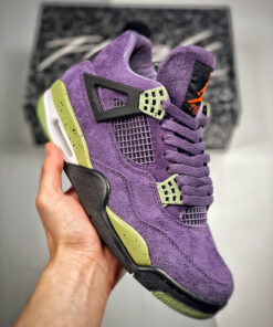 Air Jordan 4 Canyon Purple/Black-Alligator-Saftey Orange AQ9129-500
