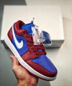 Air Jordan 1 Low Pomegranate/Medium Blue-White DC0774-604