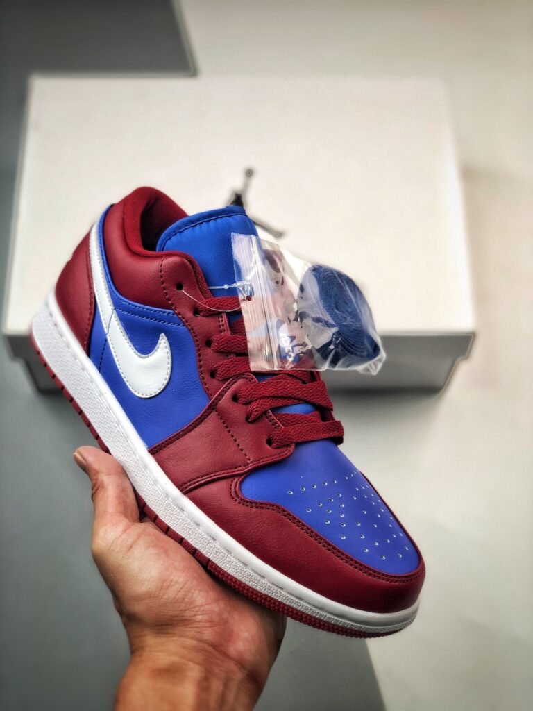 Air Jordan 1 Low Pomegranate/Medium Blue-White DC0774-604