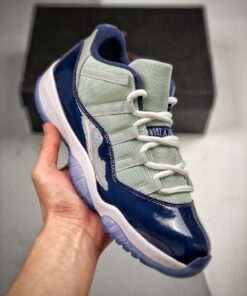 Air Jordan 11 Low ” Georgetown” Grey Mist/White-Midnight Navy