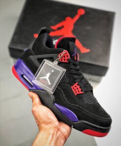Air Jordan 4 NRG ‘Raptors’ Black/University Red-Court Purple