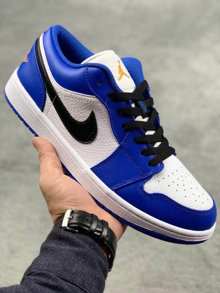 Air Jordan 1 Low Hyper Royal/White-Orange Peel