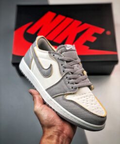 Air Jordan 1 Low OG EX Tech Grey/Light Orewood Brown-White