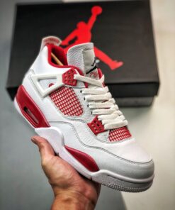 Air Jordan 4 ” Alternate ” 89″ White/Black-Gym Red
