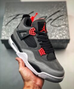 Air Jordan 4 ” Infrared” Dark Grey/Infrared 23-Black-Cement Grey