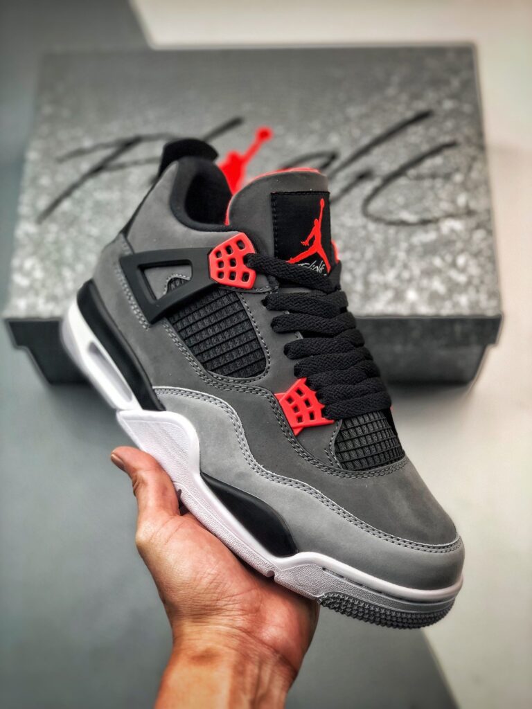 Air Jordan 4 ” Infrared” Dark Grey/Infrared 23-Black-Cement Grey