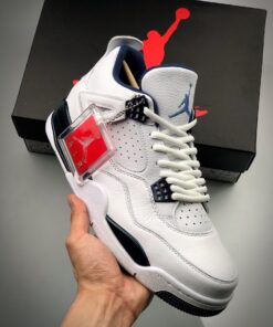 Air Jordan 4 Retro White/Legend Blue-Midnight Navy