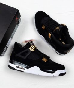 Air Jordan 4 ” Royalty” Black/Metallic Gold-White