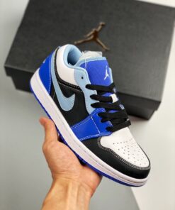 Air Jordan 1 Low Blue Black White DH0206-400
