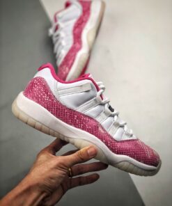 Air Jordan 11 Low WMNS ” Pink Snakeskin” White/Watermelon-Black
