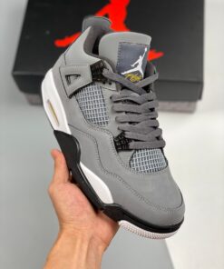 Air Jordan 4 Retro Cool Grey/Chrome-Dark Charcoal-Varsity Maize