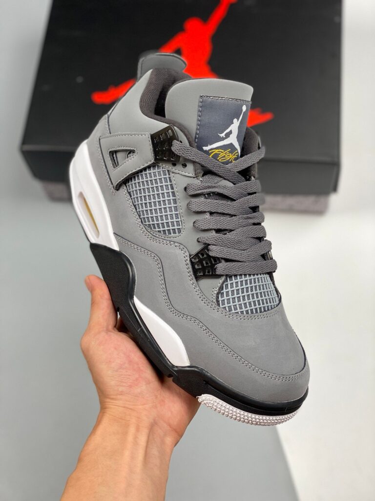 Air Jordan 4 Retro Cool Grey/Chrome-Dark Charcoal-Varsity Maize