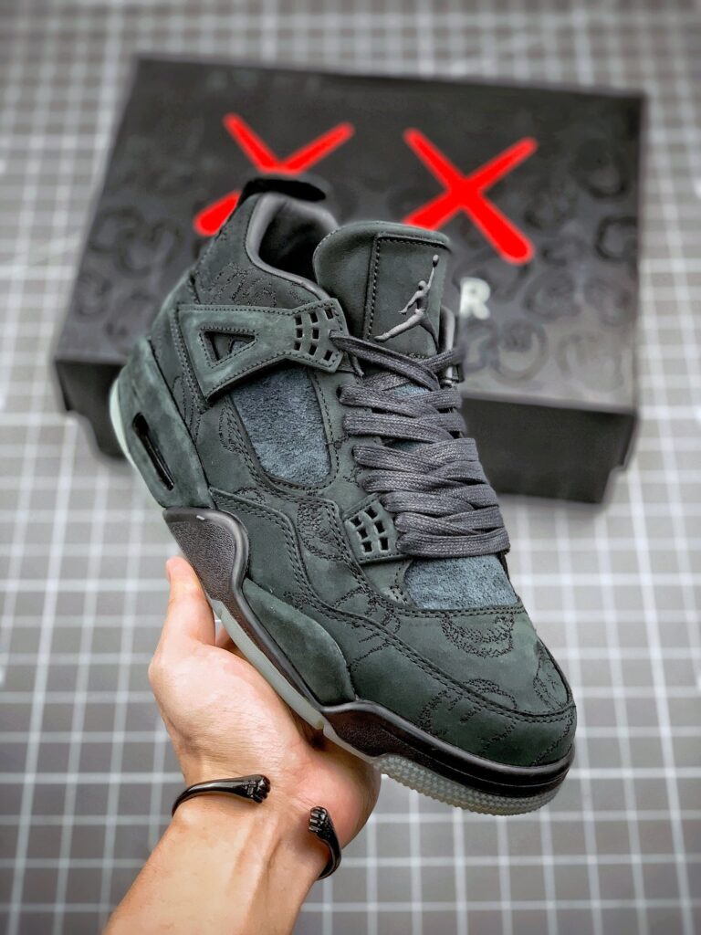 KAWS x Air Jordan 4 Black/Black-Clear Glow