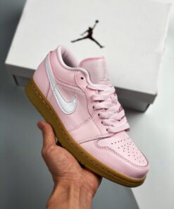 Air Jordan 1 Low GS Arctic Pink/White-Gum Light Brown