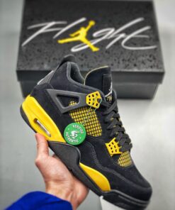 Air Jordan 4 ” Thunder 2023″ Black/White-Tour Yellow DH6927-017