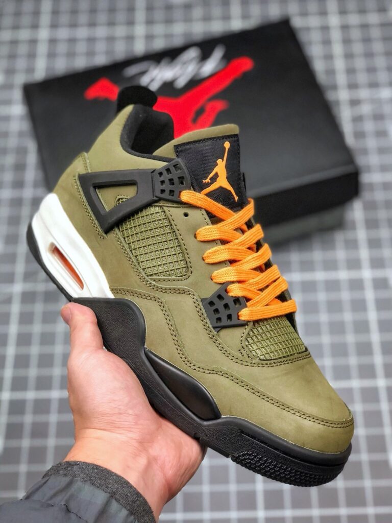 Air Jordan 4 Retro “Undefeated” Olive-Oiled Suede-Flight Satin