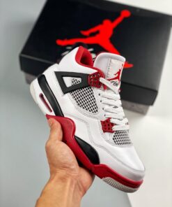 Air Jordan 4 ” Fire Red” White/Fire Red-Black-Tech Grey