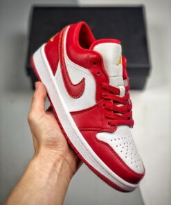 Air Jordan 1 Low ” Cardinal” Red White 553558-607