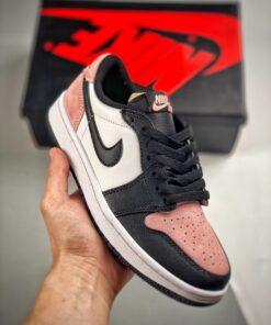 Air Jordan 1 Low Black/Bleached Coral-White-Grey Fog CZ0790-061